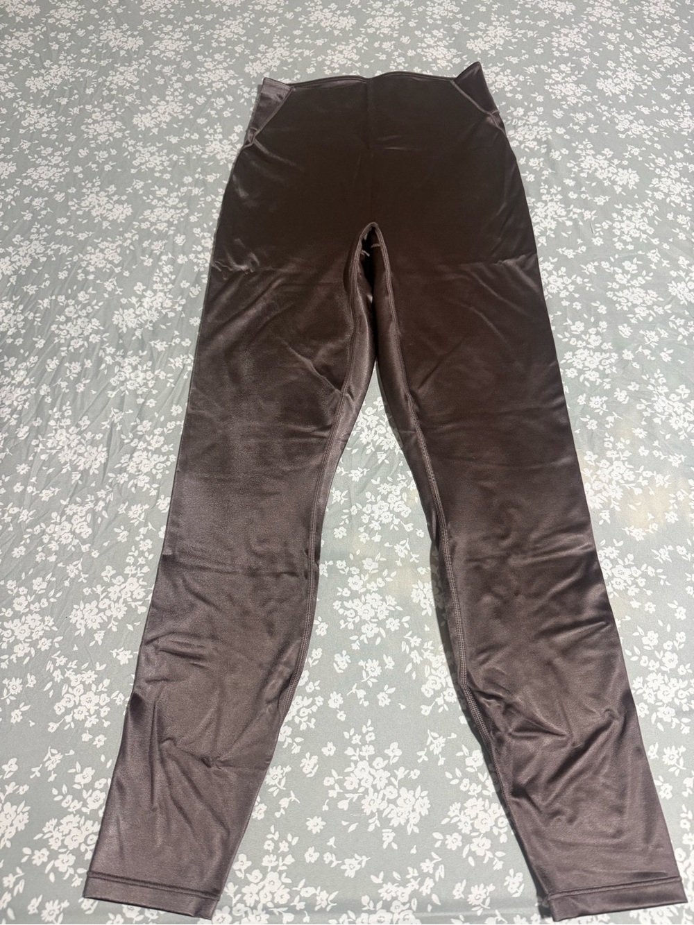 aerie Black Velvet-Look Kids Leggings